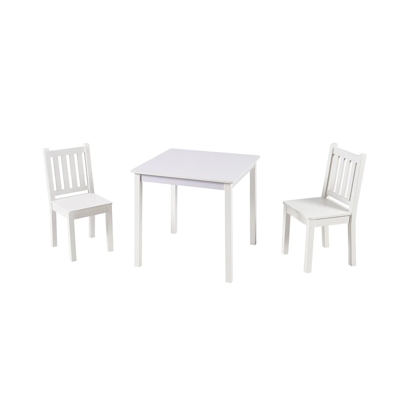 Set masă și 2 scaune Ginger Home White, lemn - imagine 6