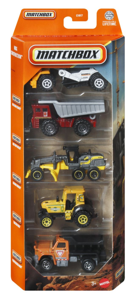 Matchbox 5 Masinute Construction Mattel