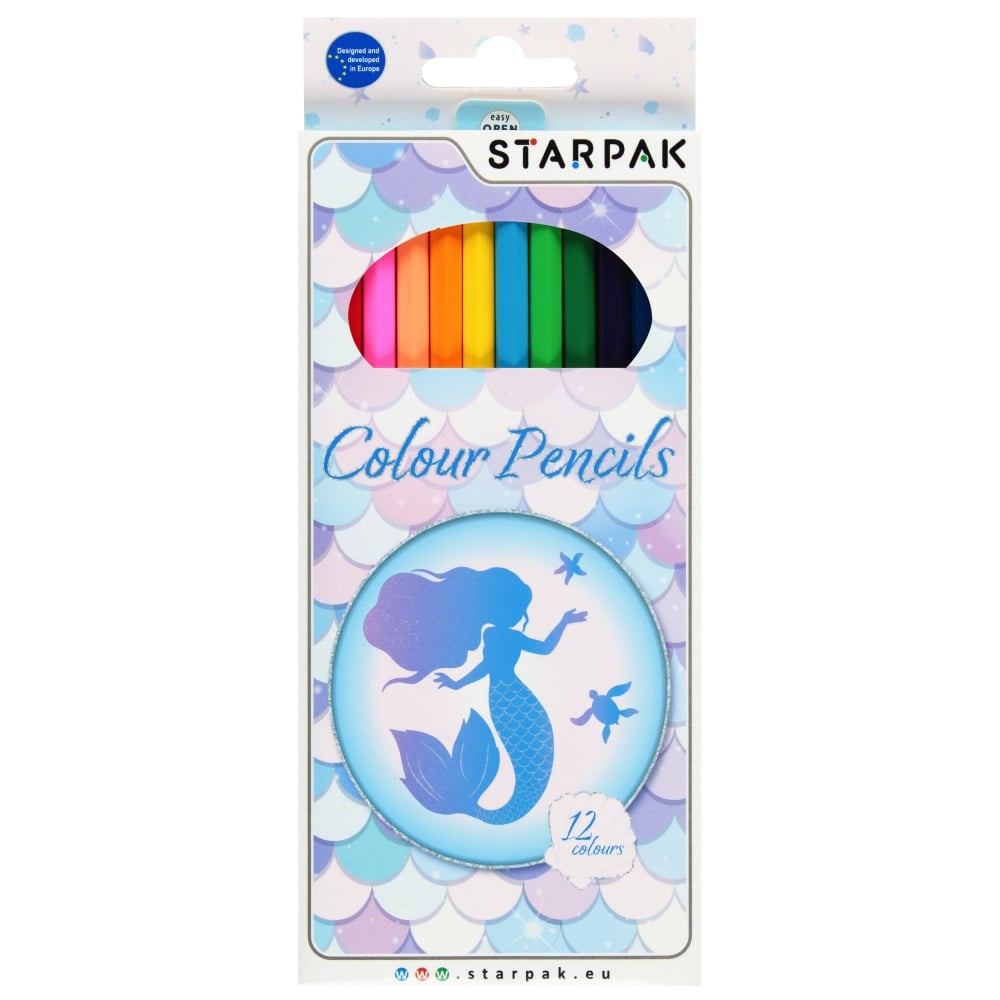 Set Creioane Colorate Starpak Mermaid 12 Buc