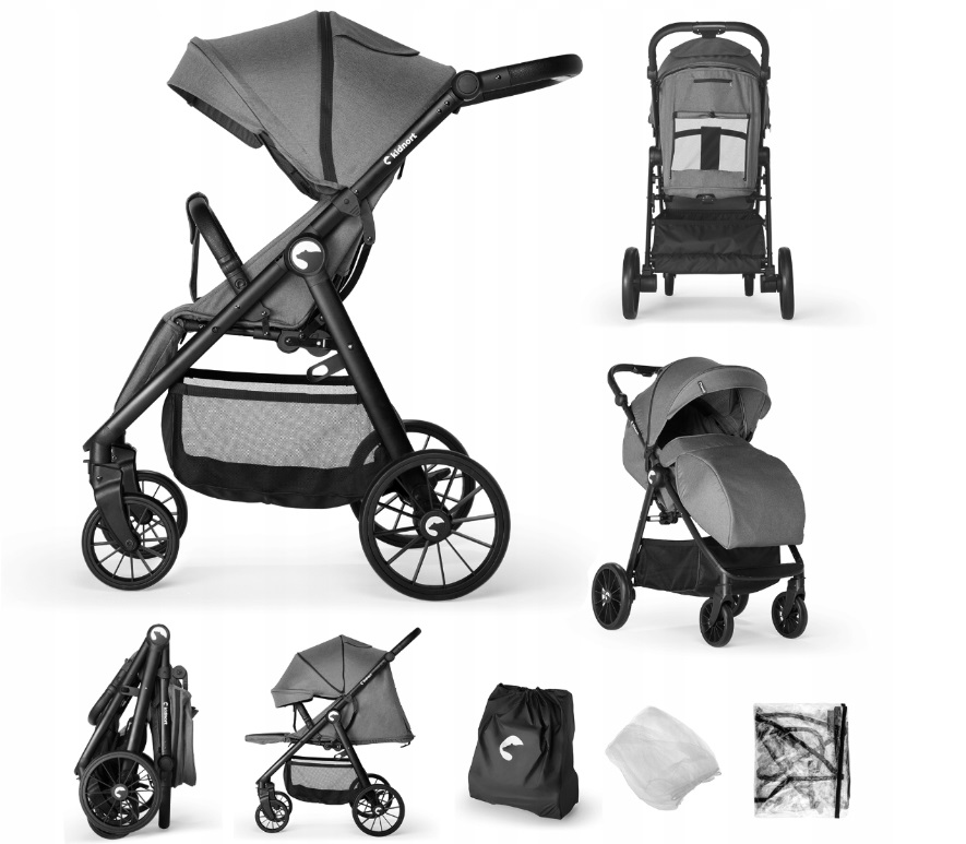 Kidnort Sea Lion Grey - Carucior Sport Compact - imagine 3