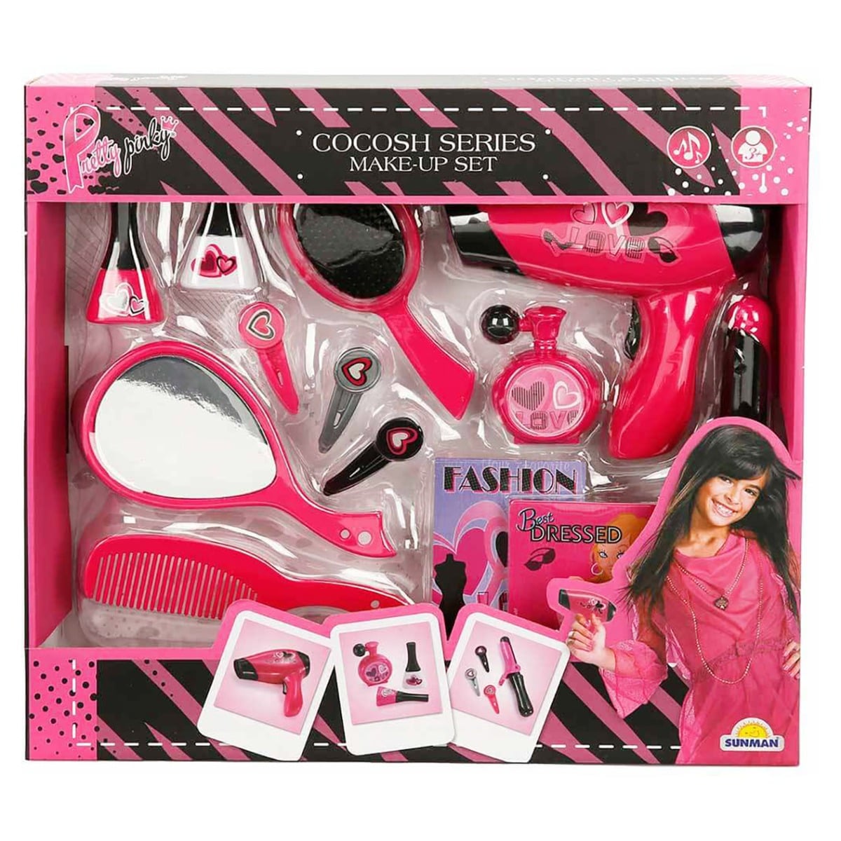 Set infrumusetare Pretty Pinky cu oglinda