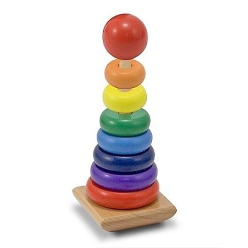 Piramida Curcubeu Melissa & Doug, Jucarie Educativa Lemn