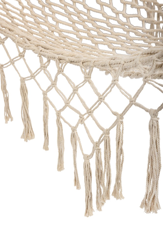 Hamac Gradina Boho Ikonka, 200 cm, Relaxare Ecru - imagine 6