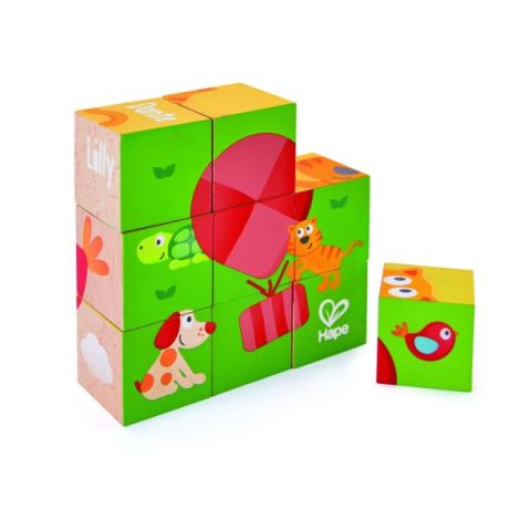 Puzzle Hape Animale 3x3 - Dezvoltare Abilități