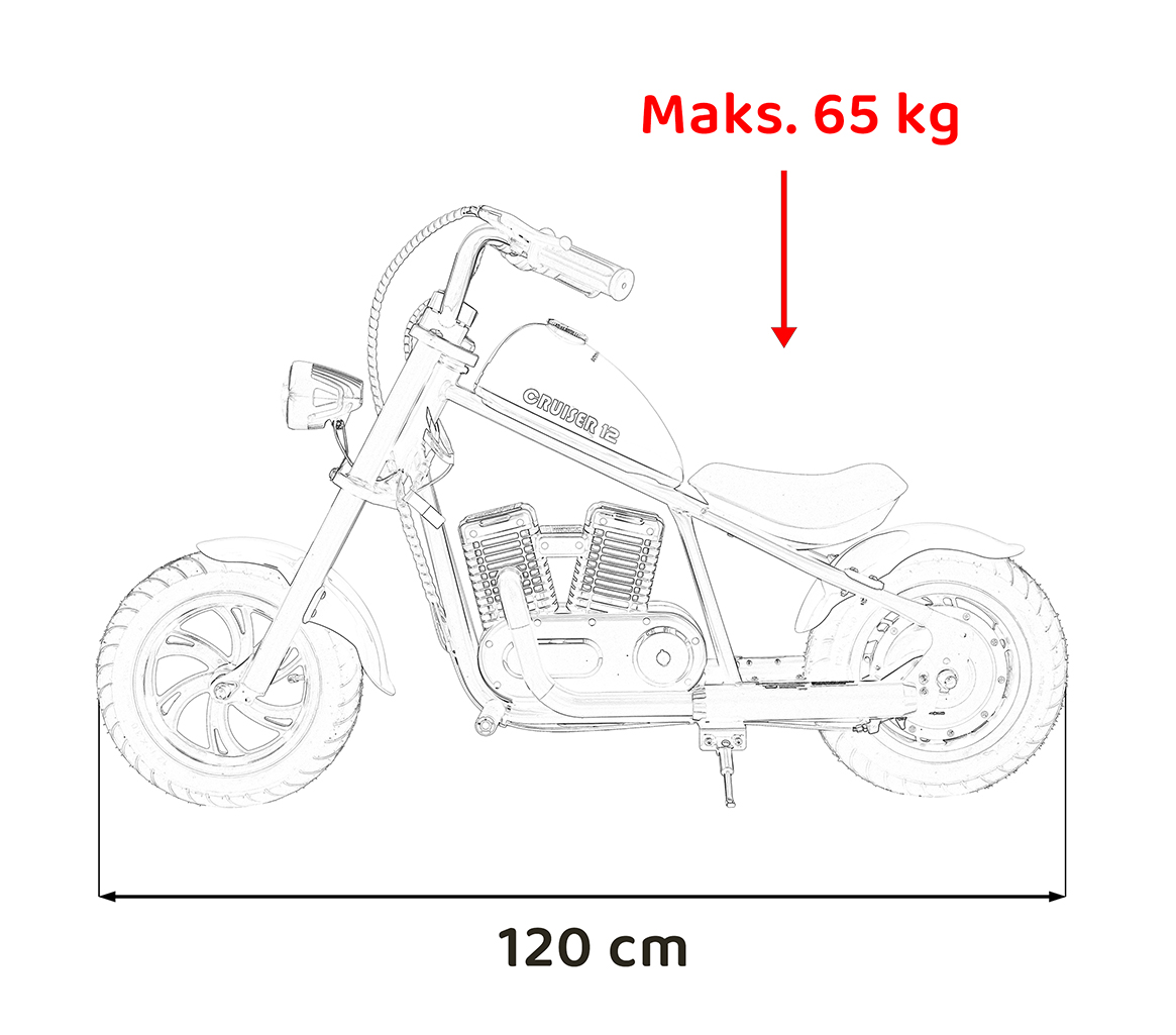Motocicleta Electrica Copii CRUISER 12 Verde - imagine 4