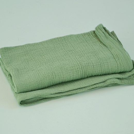 Paturica Muselina Verde Olive 2 Straturi | Joli Bebe - imagine 3