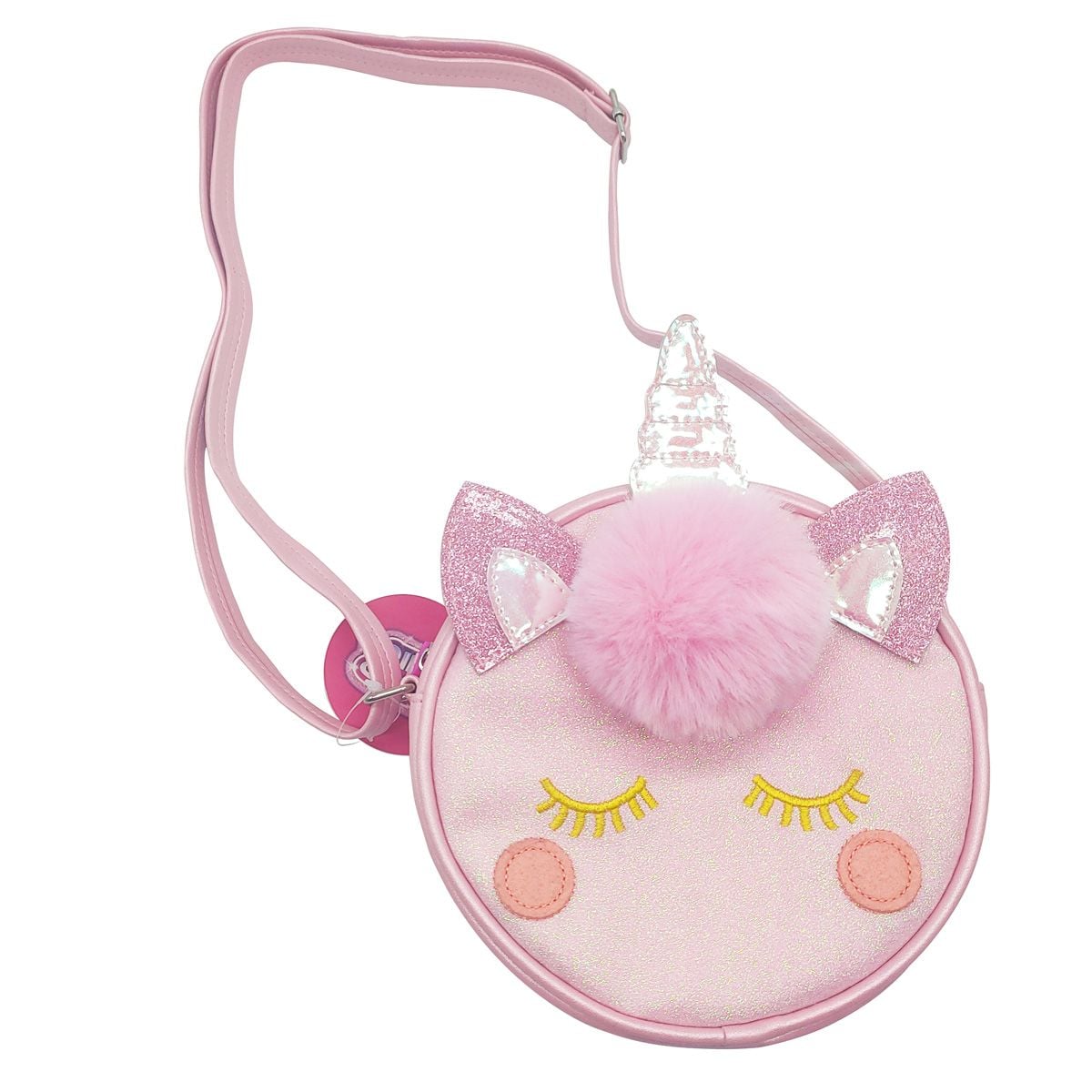 Posetă Unicorn Color Chic Roz cu Puf
