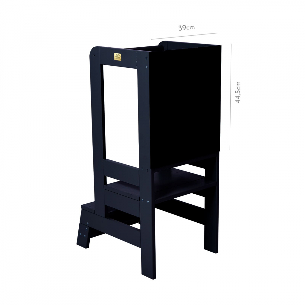Înălțător Learning Tower MeowBaby® Negru cu Tablă - imagine 4