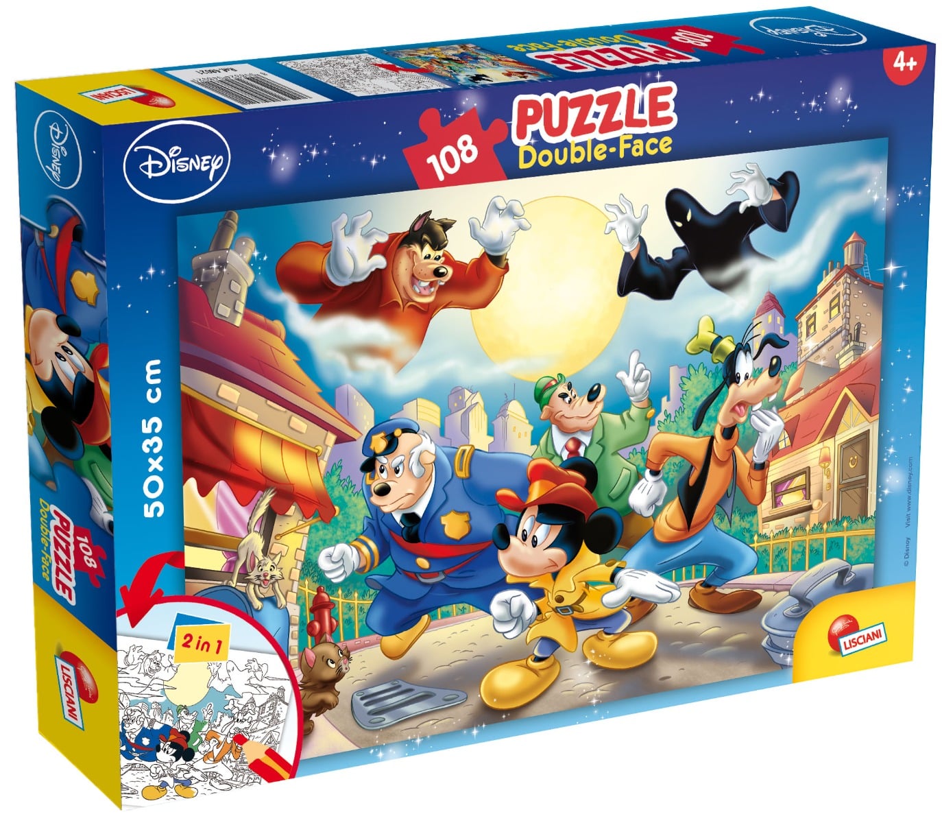 Puzzle 2 in 1 Lisciani Mickey Mouse Detectiv, 108 piese
