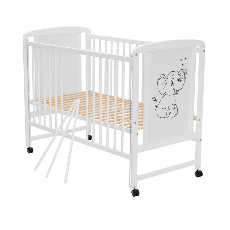 Patut Qmini Timmi Elephant Alb 120x60, Laterala Culisanta - imagine 5