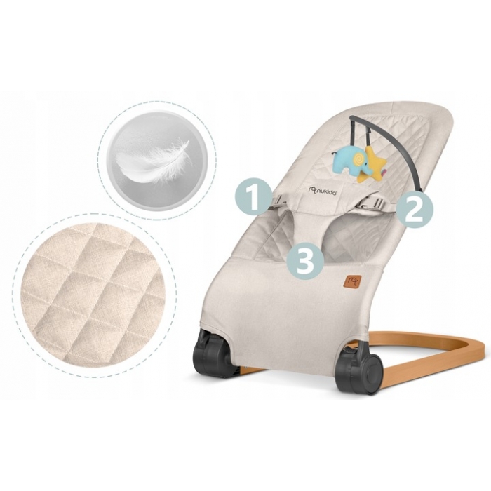Balansoar 2in1 Nukido cu jucării - Relaxare & Siguranță - imagine 6
