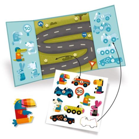 Planse Abtibilduri Vehicule Djeco | Reutilizabile - imagine 2