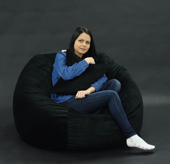 Pufrelax King Size Velvet Black 912RON
