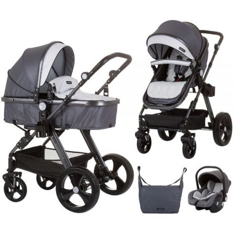 Chipolino Havana 3 in 1 - Carucior Premium Silver Grey