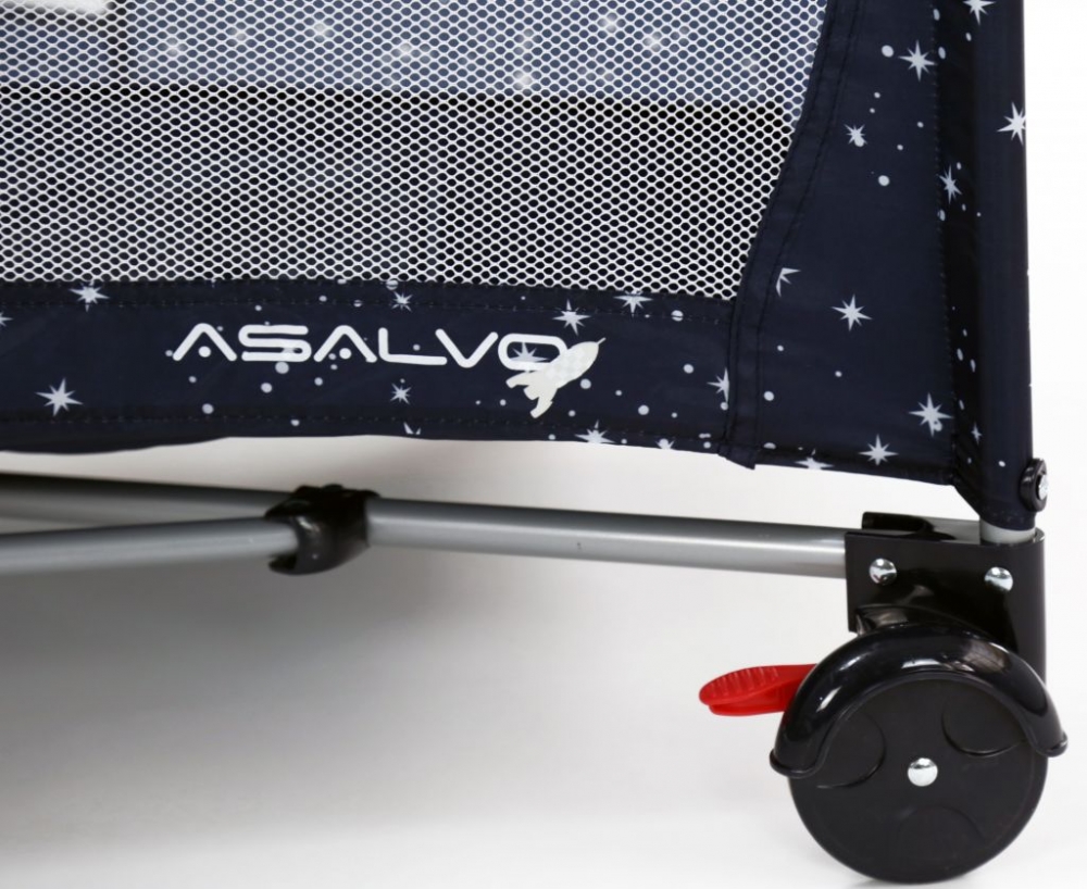 Pătuț Asalvo Smooth Moon, 2 nivele, pliere compactă - imagine 2