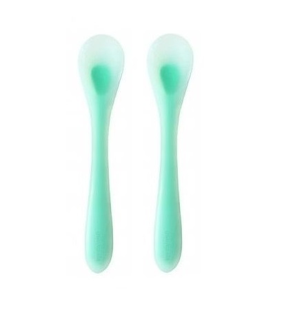 Set 2 lingurițe silicon Mombella Albastru - imagine 3