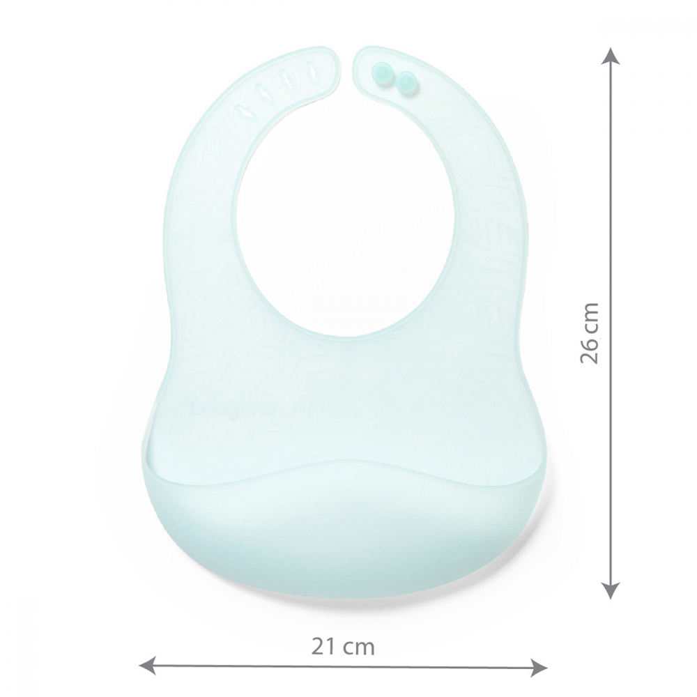Baveta Silicon Babyono cu Buzunar Turcoaz - imagine 4