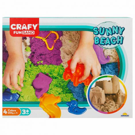 Nisip Kinetic Crafy Fun Sand 1kg + Accesorii