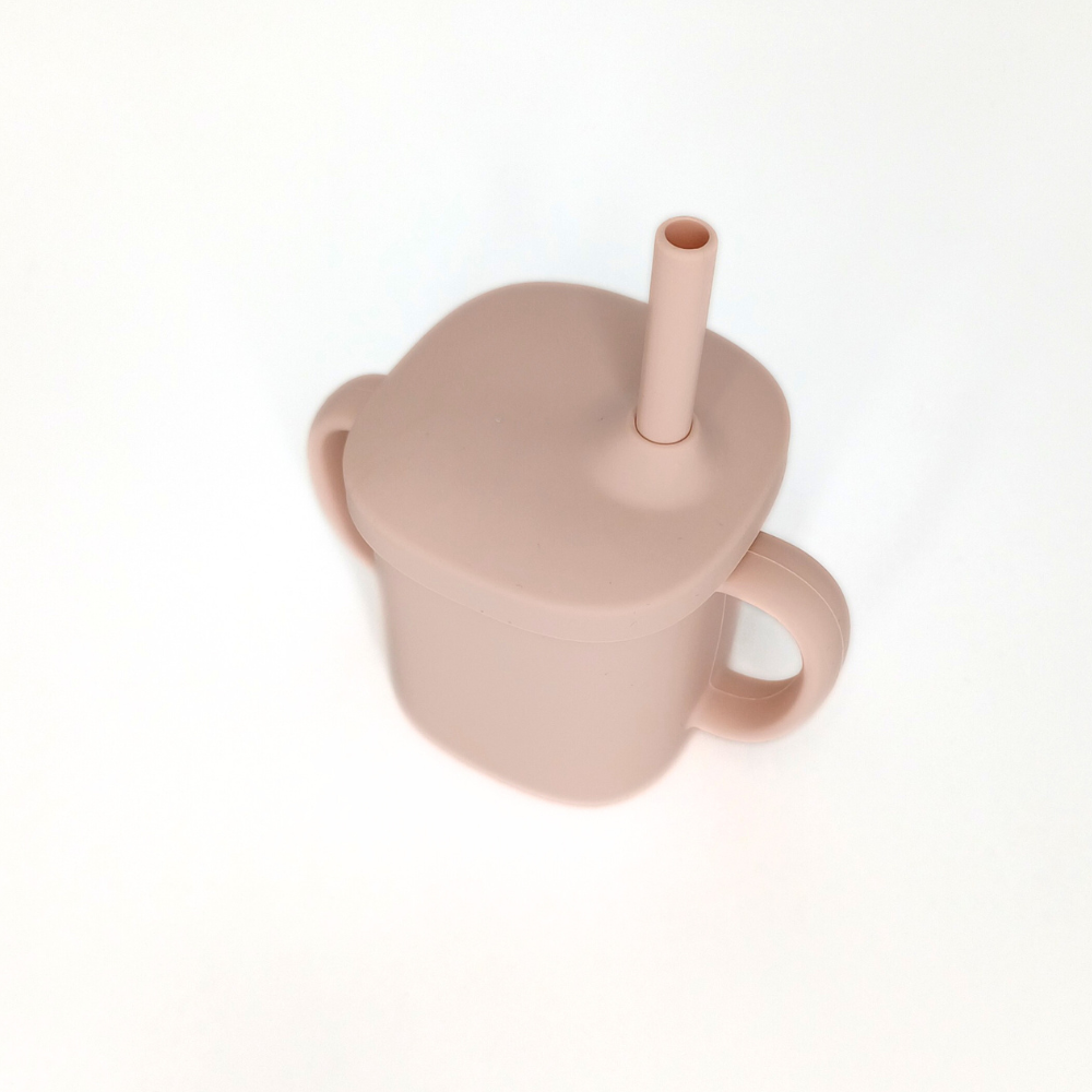 Cana Coccorito Soft Pink 180ml cu pai silicon - imagine 2
