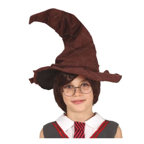 Pălărie Vrăjitor Copil Maro Guirca | Costum Halloween - imagine 3
