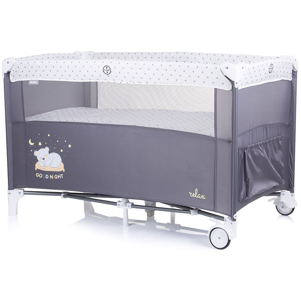 Patut pliabil Chipolino Relax cu laterala culisanta - imagine 2