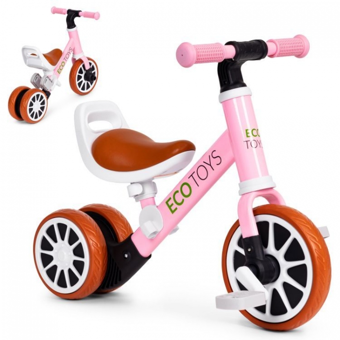 Bicicleta 2in1 Ecotoys Roz | 2-6 Ani