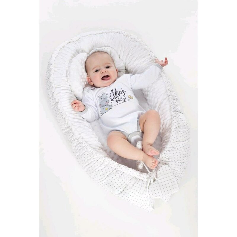 Set 3 piese New Baby Luxury Baby Nest Minky Bears Pink - imagine 7