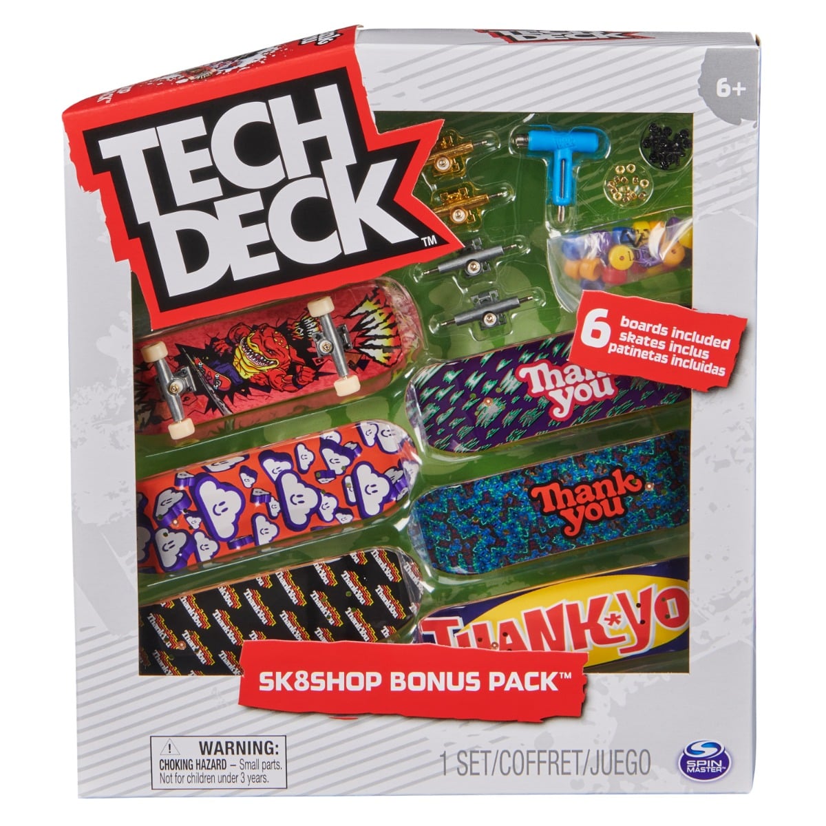 Set 6 Mini Placi Skateboard Tech Deck Cu Accesorii