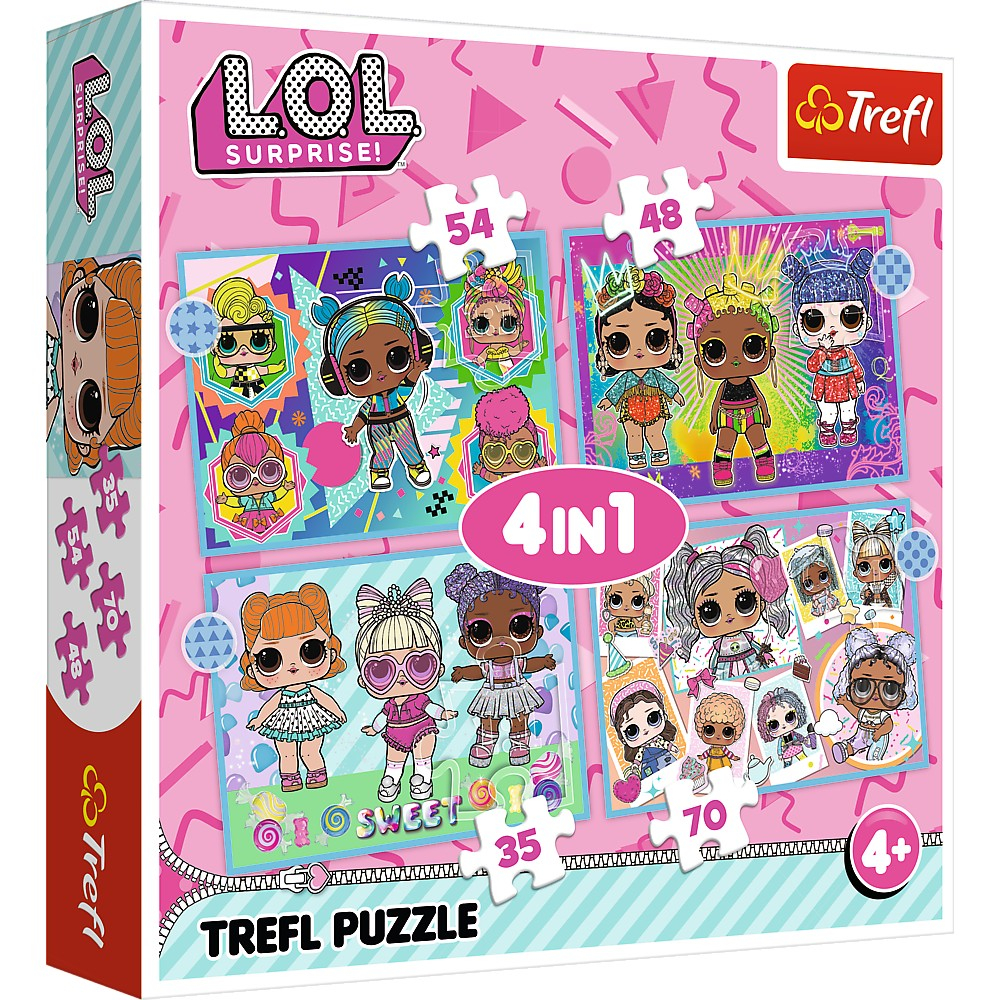 Puzzle Trefl LOL 4in1 Cunoaște Păpușile