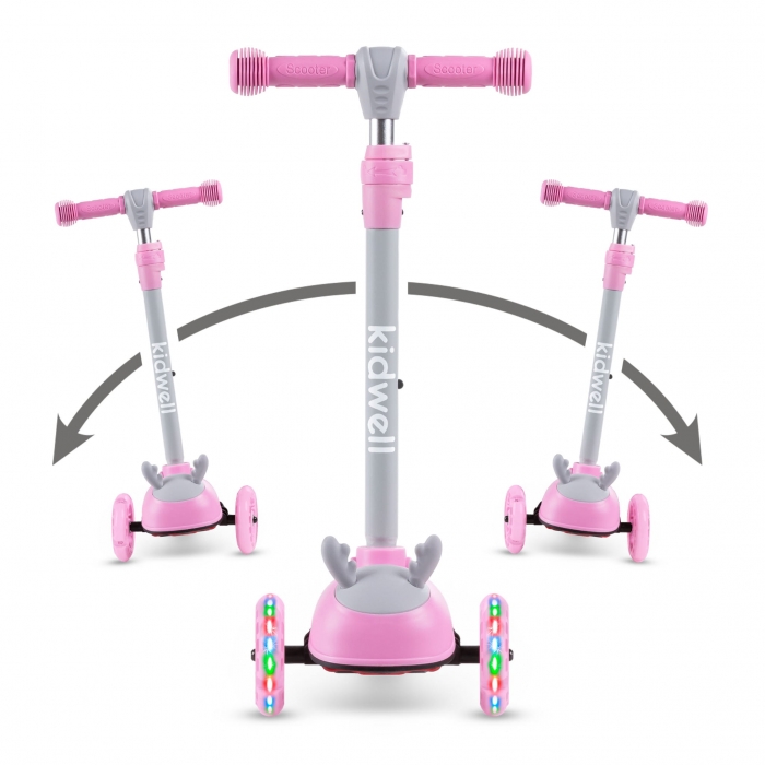 Trotineta Kidwell Zoocar Deer LED, 3 ani+ - imagine 2