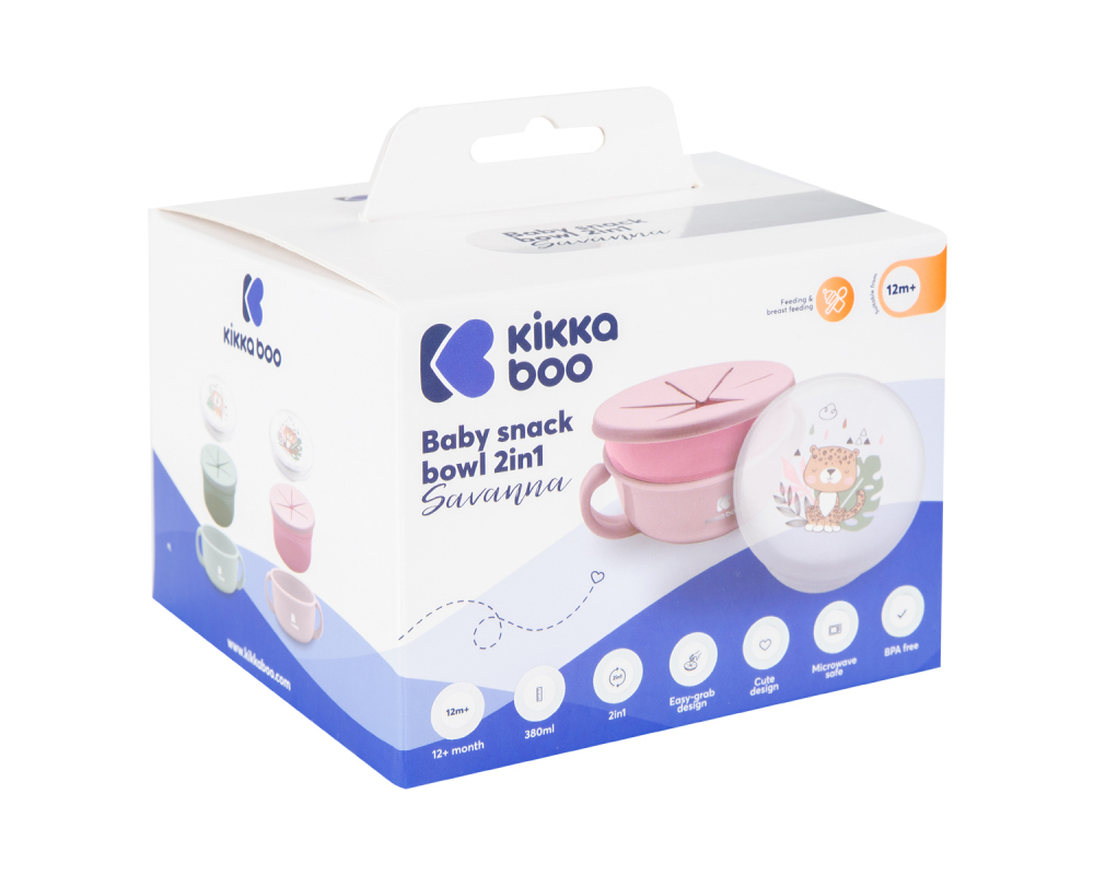 Bol 2in1 KikkaBoo Savanna Roz, Antivarsare - imagine 6