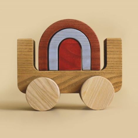 Masina Curcubeu Minimcph - Jucarie din Lemn Creativa