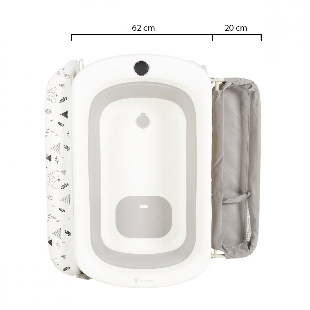 Set Baie Cangaroo Garda 2in1 cu Măsuță și Cada Pliabilă - imagine 4