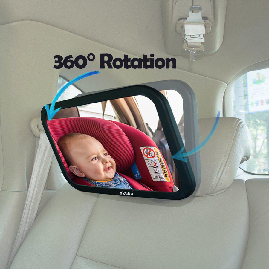 Oglinda Auto Akuku, Reglabilă 360°, Supraveghere Copii - imagine 8
