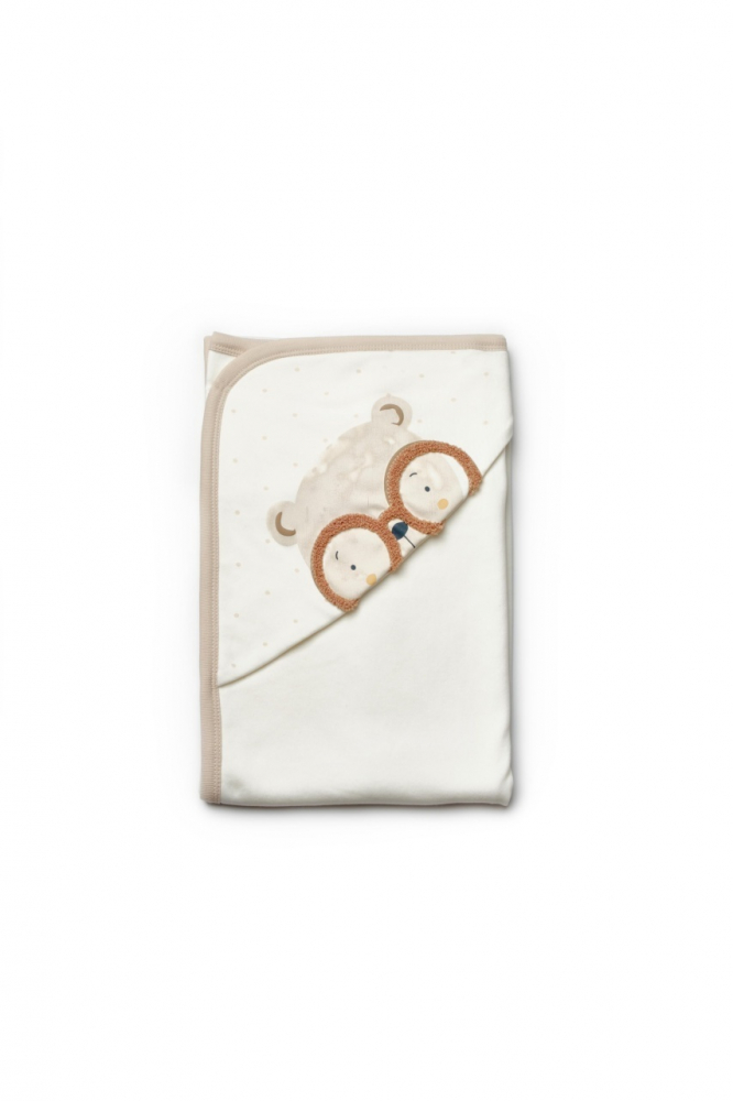 Paturica Gluga Bumbac Organic Bebe | BabyCosy - imagine 2