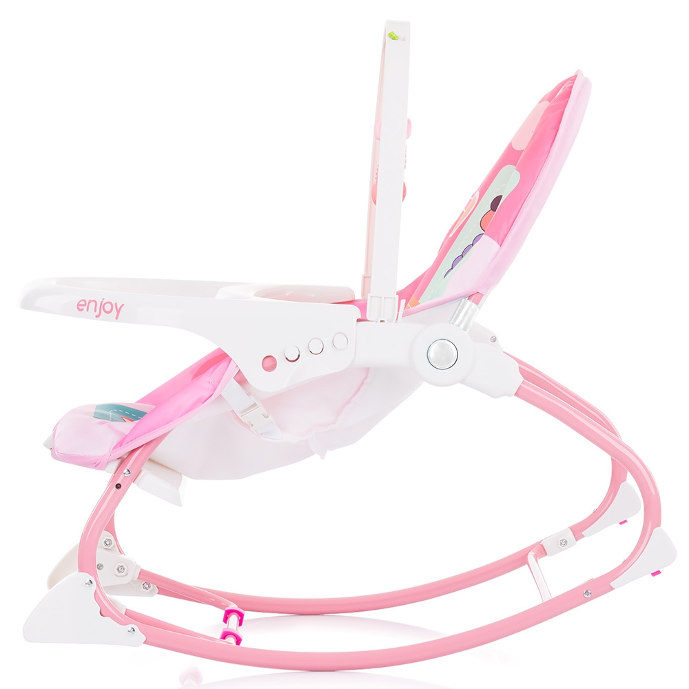 Scaunel balansoar Chipolino Enjoy Pink, pentru joacă și somn - imagine 2