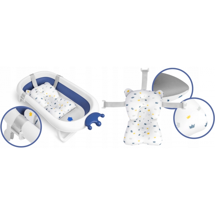 Cadita Baie Pliabila Ricokids cu Dop si Pernita - imagine 5