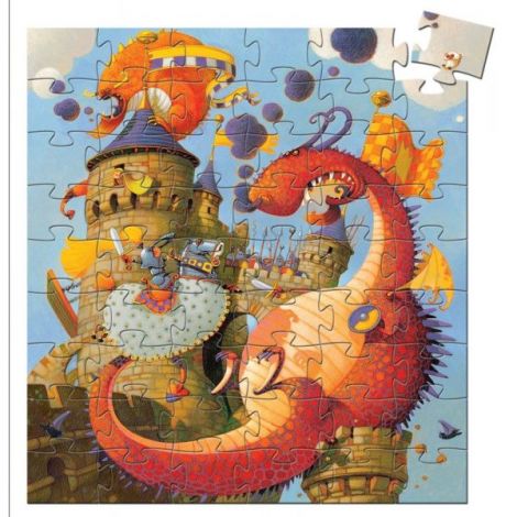 Puzzle Djeco Cavalerul si Dragonul, 54 piese - imagine 2