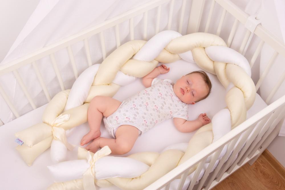 Bumper Impletit Beige Babymatex | Protectie Patut - imagine 2