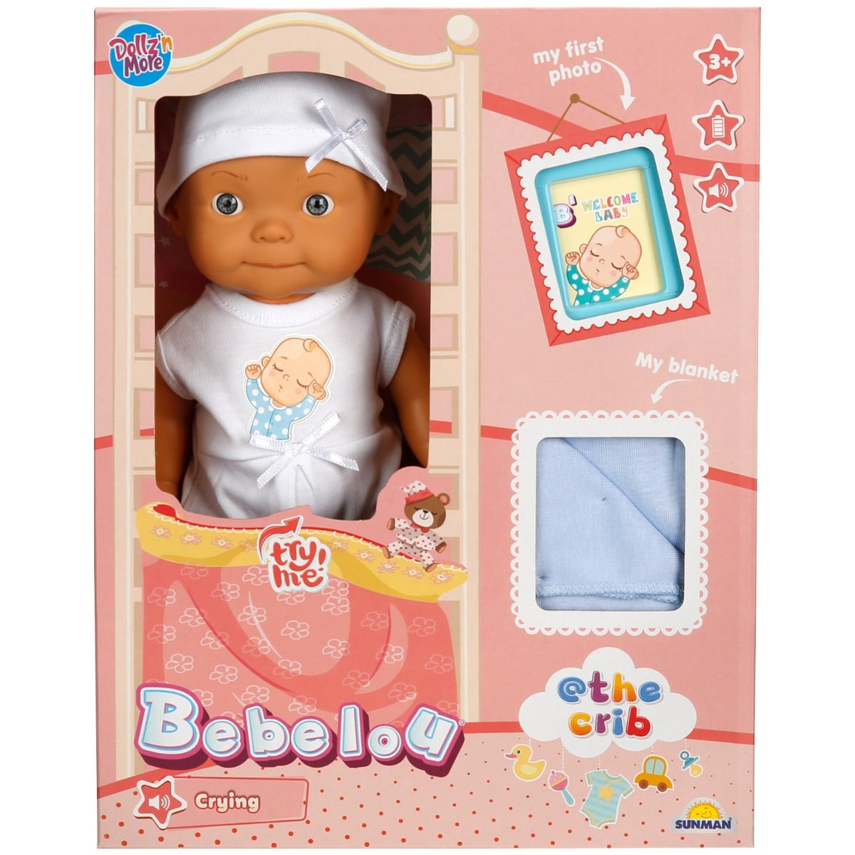 Păpușă Bebelou Dollz n More 30cm Sunete Realiste