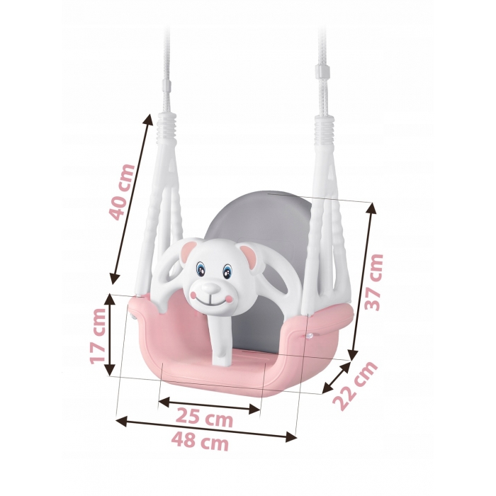 Leagan Ricokids 3in1 Ursulet Roz, Sarcina 30kg
