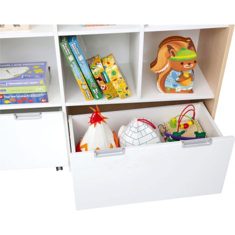 Cutie depozitare Quadro Alb cu roti | Moje Bambino - imagine 2
