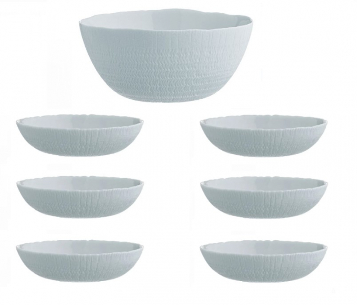 Set Salata 7 Piese Opal Gri | Elegant și Rezistent