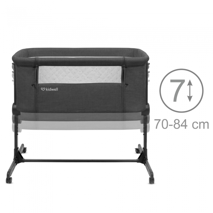 Patut Kidwell Snuzzy Gri, Laterala Culisanta, 3-in-1 - imagine 5
