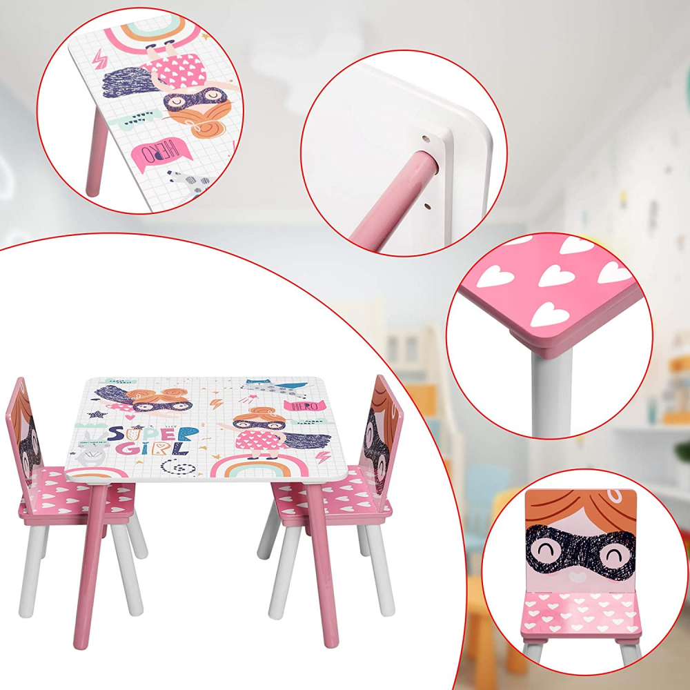 Set masă și 2 scaune Ginger Home Super Girl - imagine 5