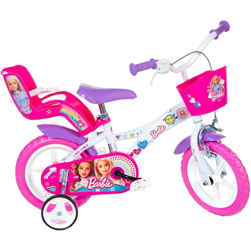 Bicicleta Dino Bikes Barbie 12" cu Scaun Papusa - imagine 12