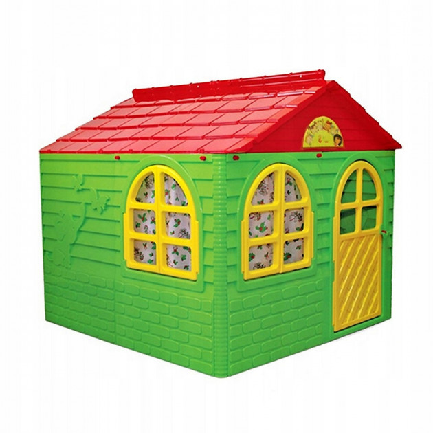 Casuta de joaca Mykids GreenRed Mid, Interior/Exterior - imagine 2