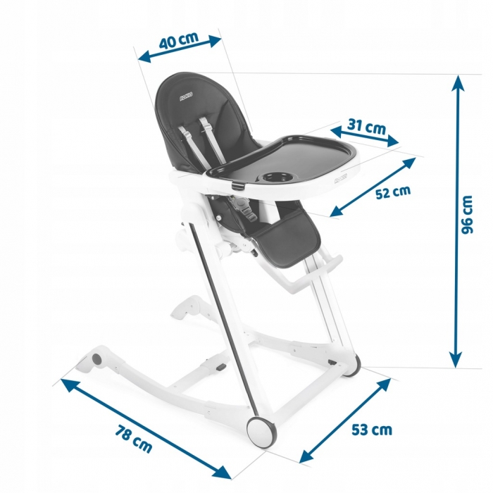 Scaun 3-în-1 Ricokids Tugo Negru cu Roti - imagine 6