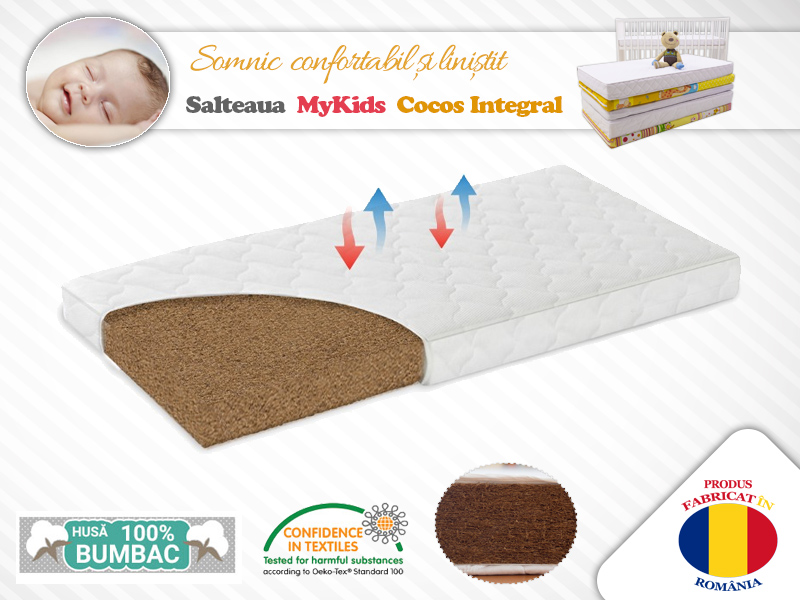 Saltea Fibra de Cocos MyKids 120x60 - imagine 3