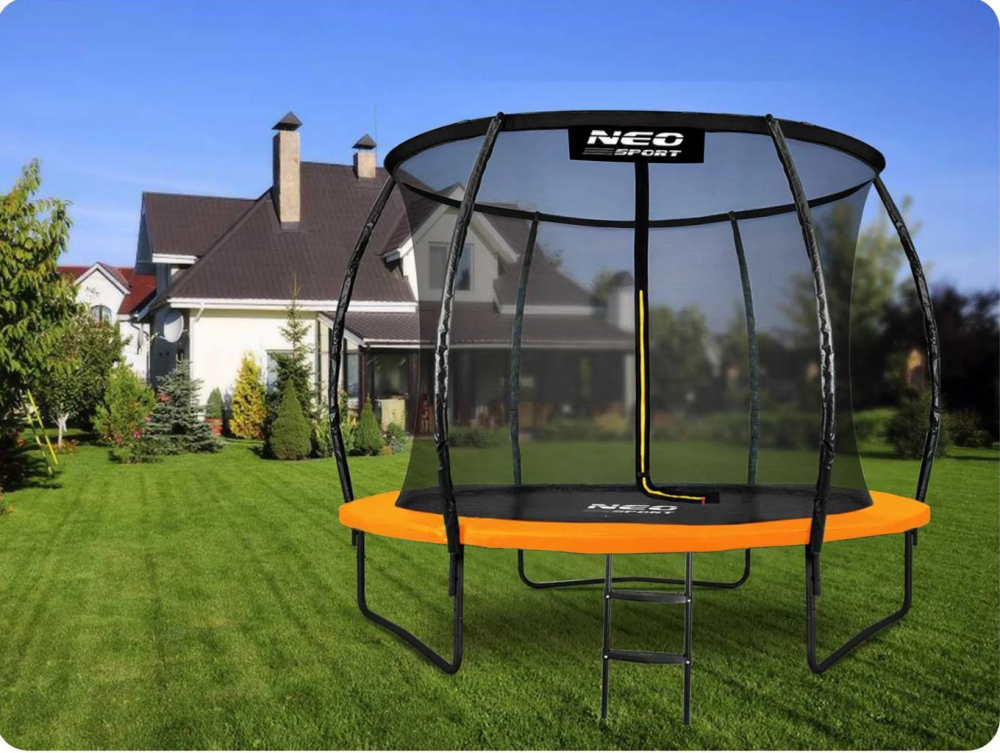 Trambulina Neo-Sport Orange 312cm cu plasă - imagine 2